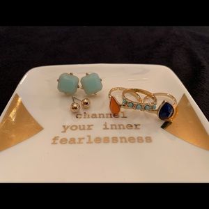 Colorful Earring and Ring Set